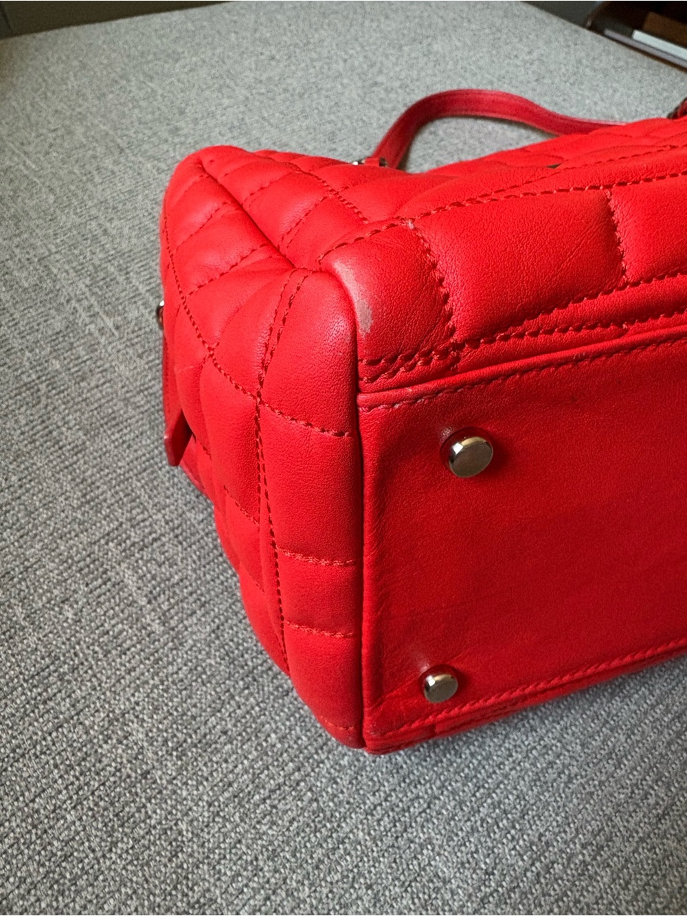 kate spade Red Quilted Bag with Chain-Strap - Picture 5 of 10